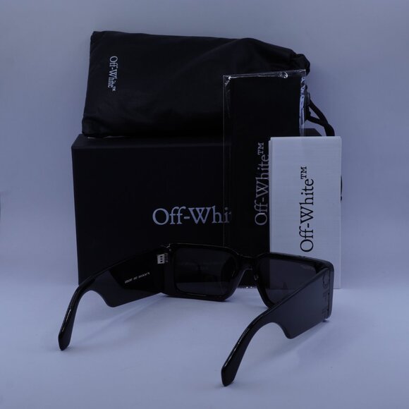 Off-White OERI097 MILANO 1007 Rectangle Sunglasses – Black/Grey - Picture 10 of 10